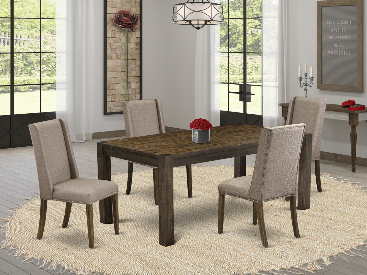 5 Piece Lismore Dinette Room Set - Distressed Jacobean