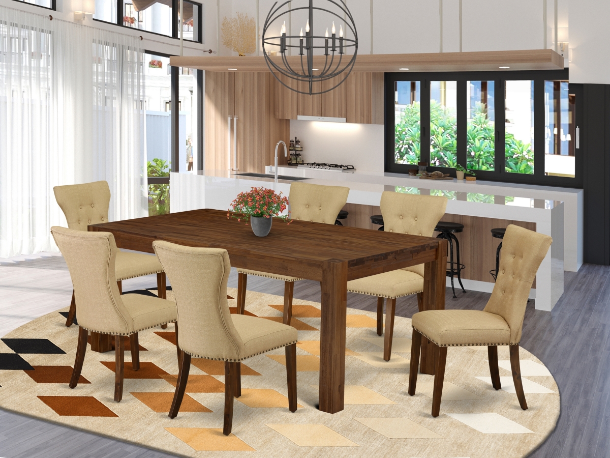 7 Piece Lismore Dinette Set - Sand Blasting Antique Walnut