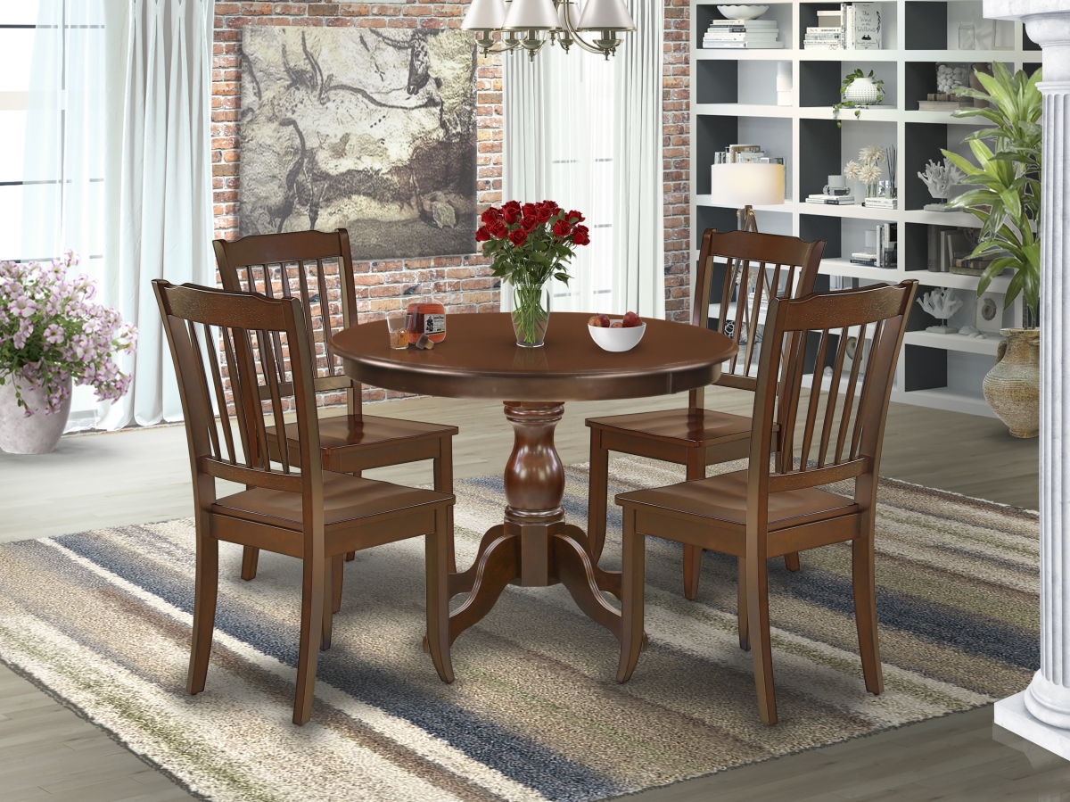 5 Piece Hartland Dining Table Set - Mahogany