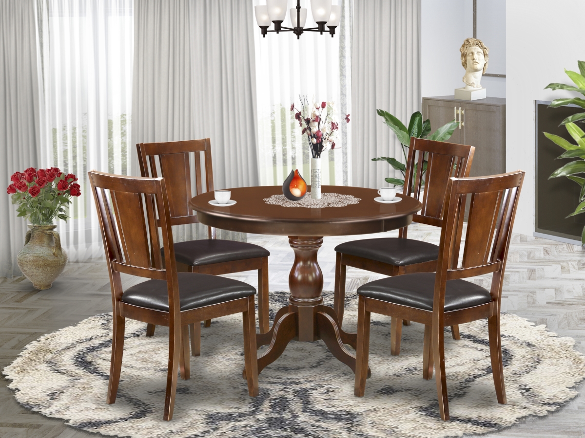5 Piece Hartland Dining Table Set - Mahogany