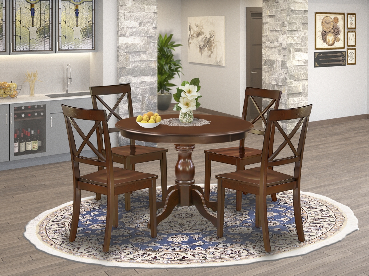 5 Piece Hartland Dining Table Set - Mahogany