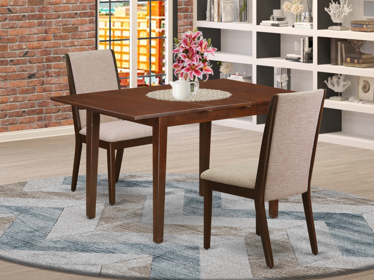 3 Piece Norfolk Dining Set - Light Tan & Mahogany