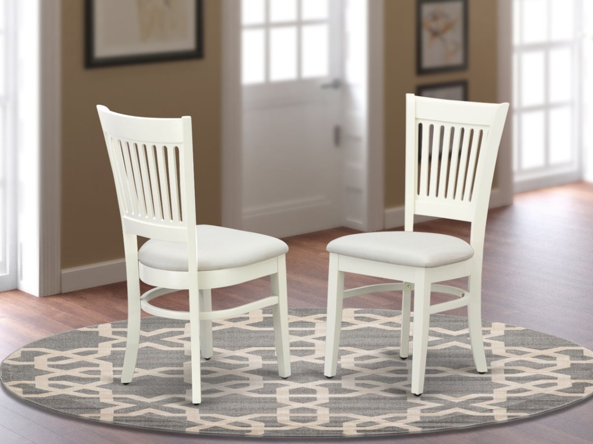 2 Piece Vancouver Dining Room Chairs Set - Linen White