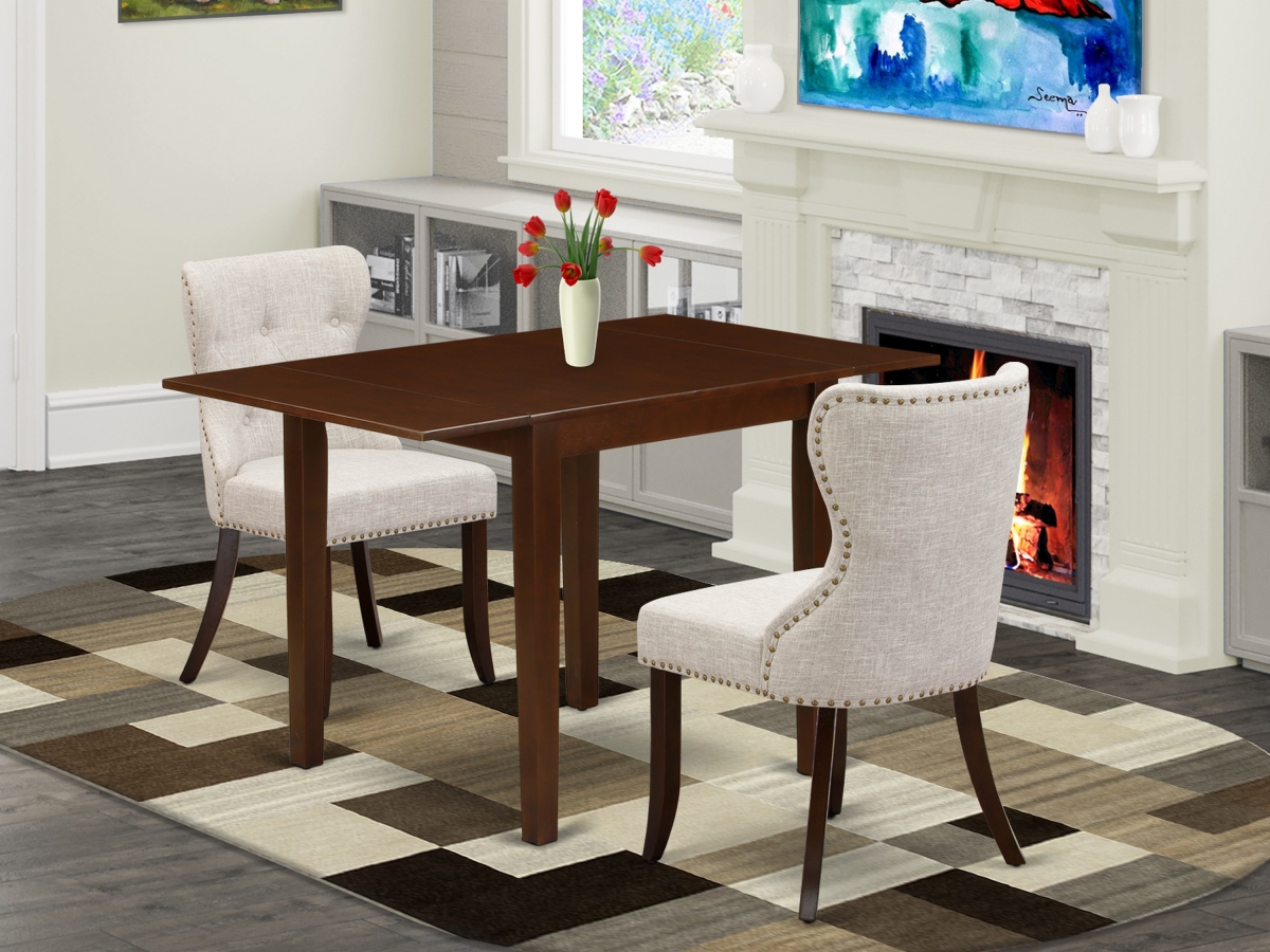 Norden Dining Room Table Set - Mahogany & Doeskin, Set of 2