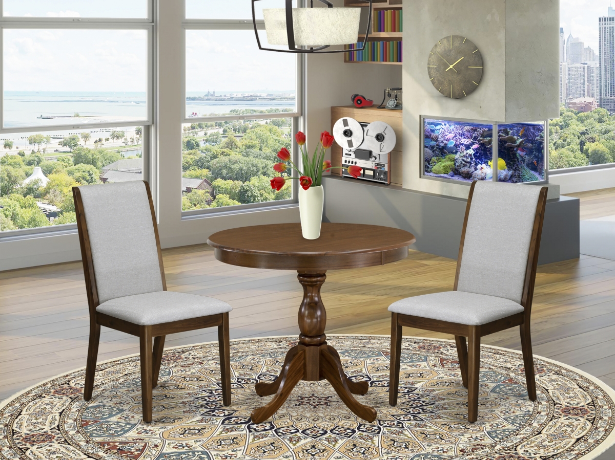 3 Piece Antique Dinette Set - Acacia Walnut