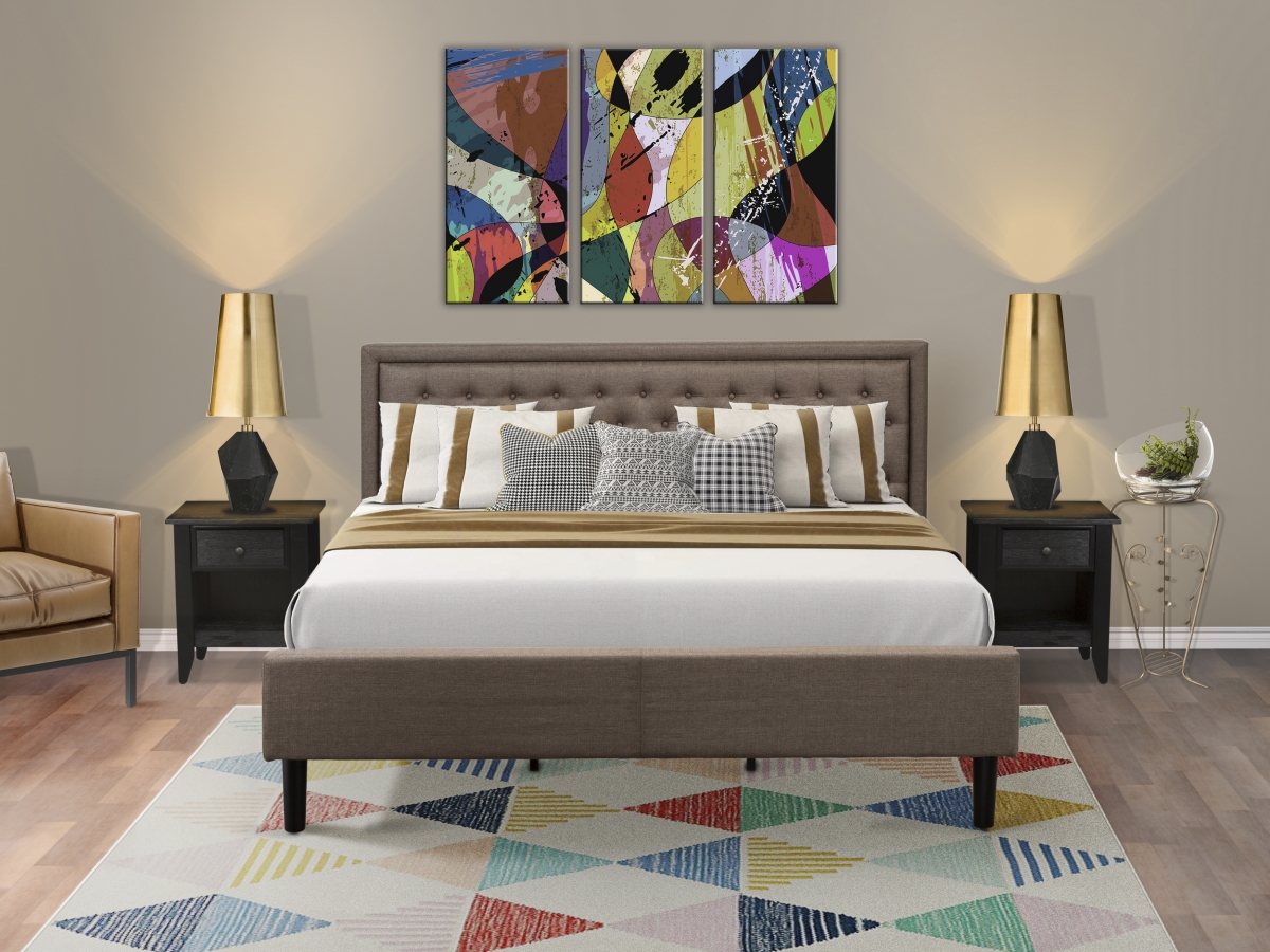 3 Piece Kendall Wooden Bedroom Set - Black