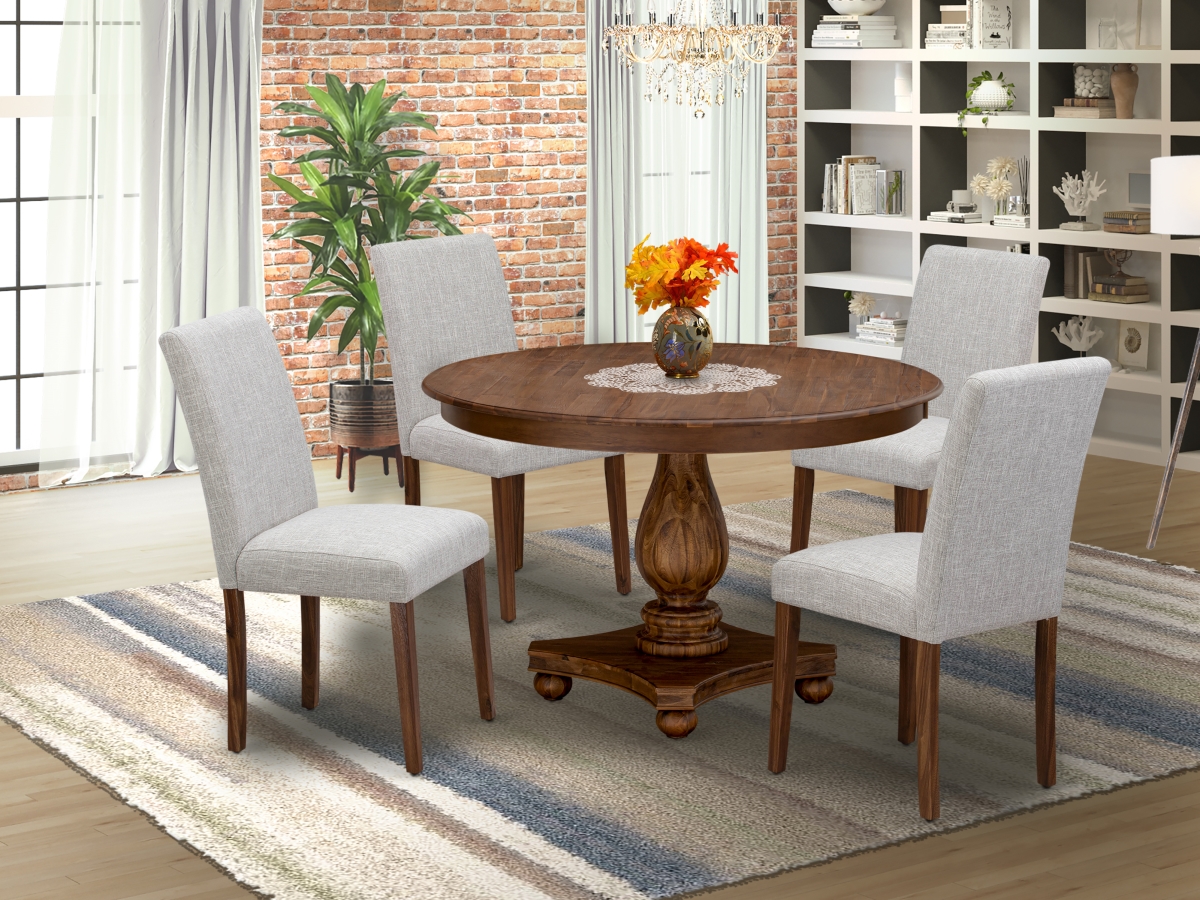 5 Piece Dinette Set - Doeskin & Antique Walnut