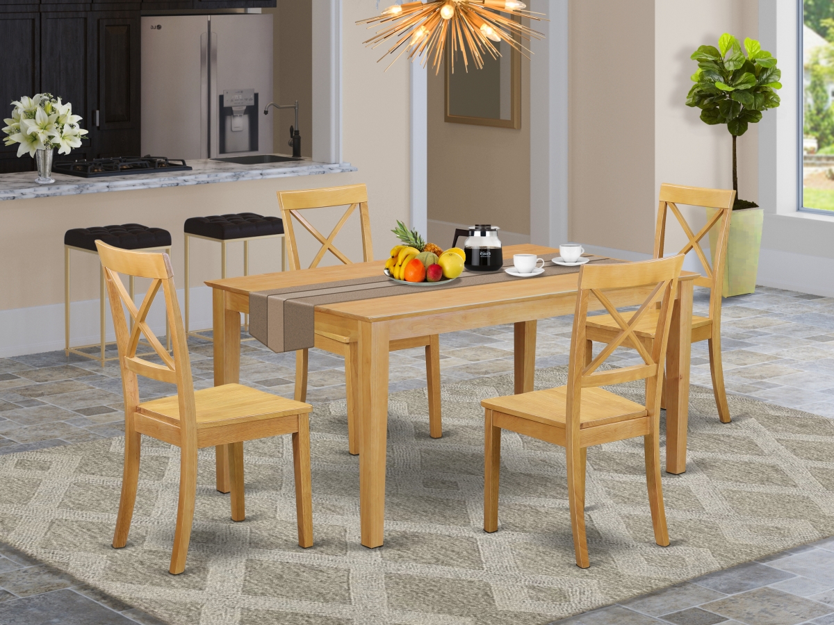 5 Piece Capri Dining Room Set - Oak