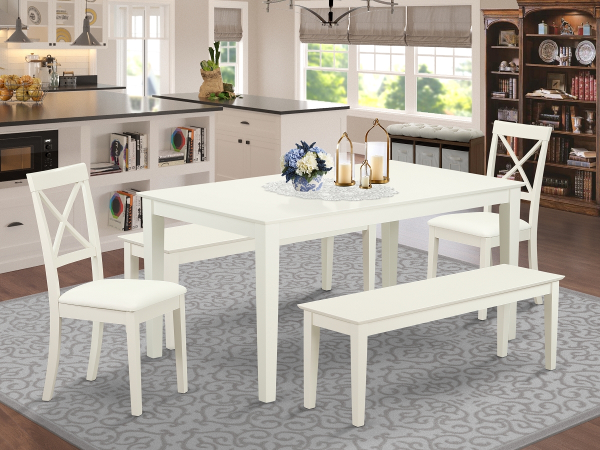 5 Piece Capri Dining Table Set - Linen White