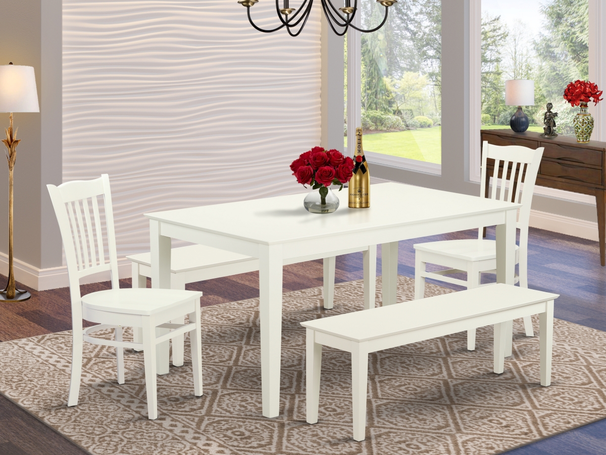 5 Piece Capri Dining Room Set - Linen White
