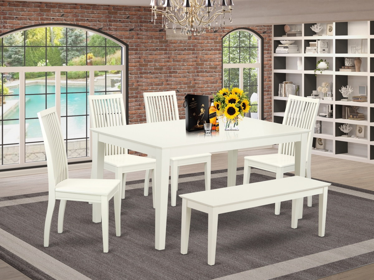 6 Piece Capri Dining Set - Linen White