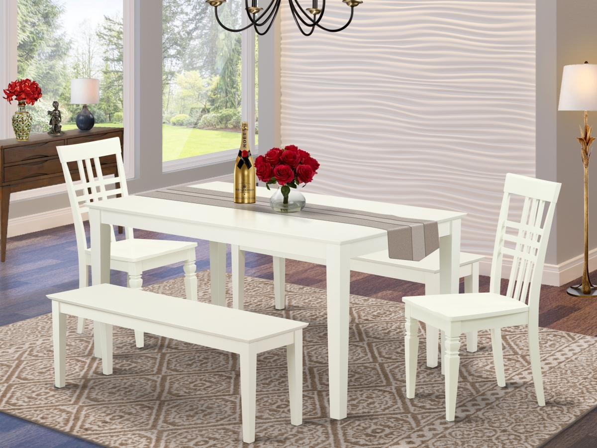 5 Piece Capri Dining Set - Linen White