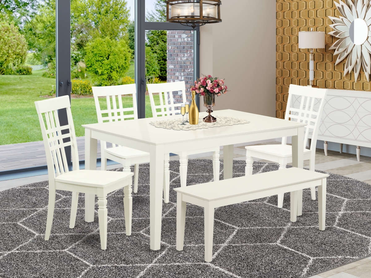 6 Piece Capri Dining Set - Linen White
