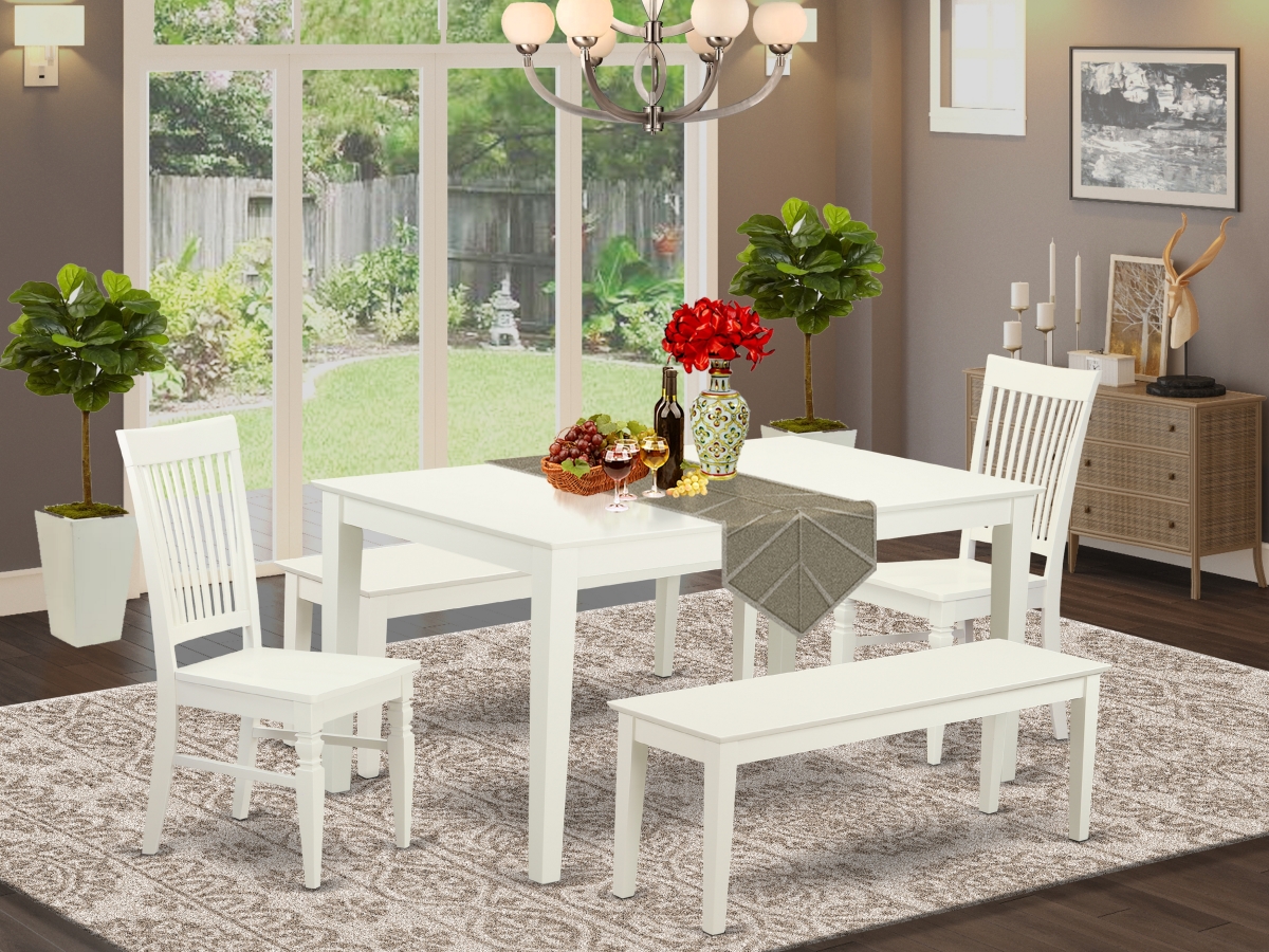 5 Piece Capri Dining Room Set - Linen White