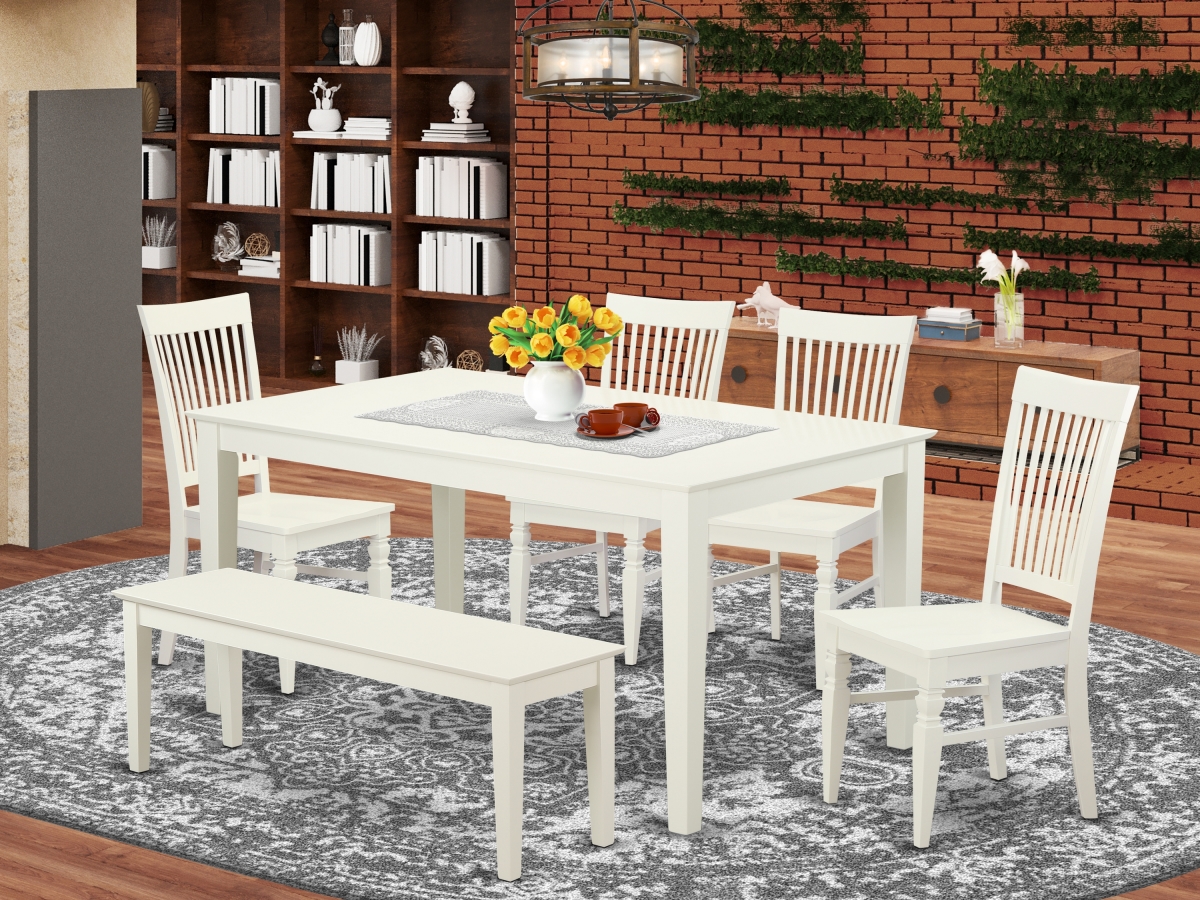 6 Piece Capri Dining Room Set - Linen White