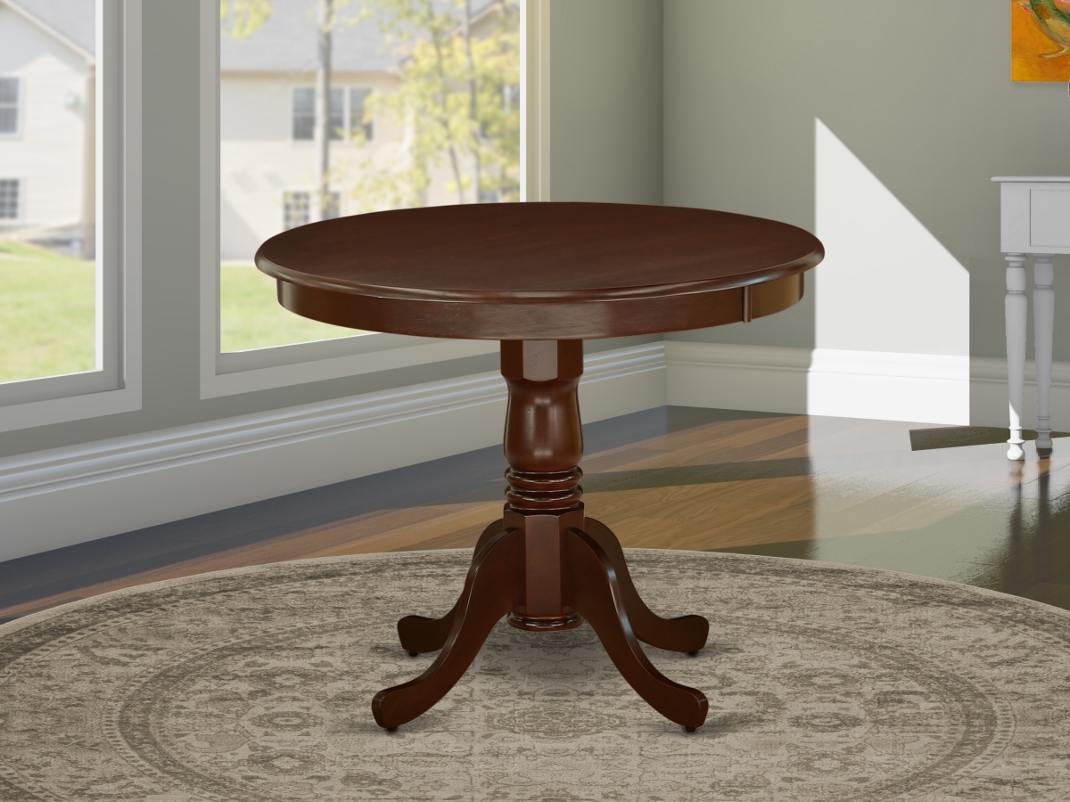 36 in. Antique Round Dining Table - Mahogany