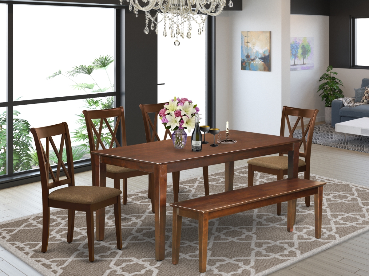 6 Piece Dudley Dining Set - Mahogany