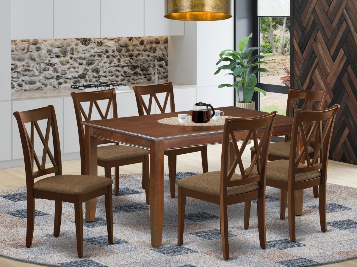7 Piece Dudley Dinette Set - Mahogany