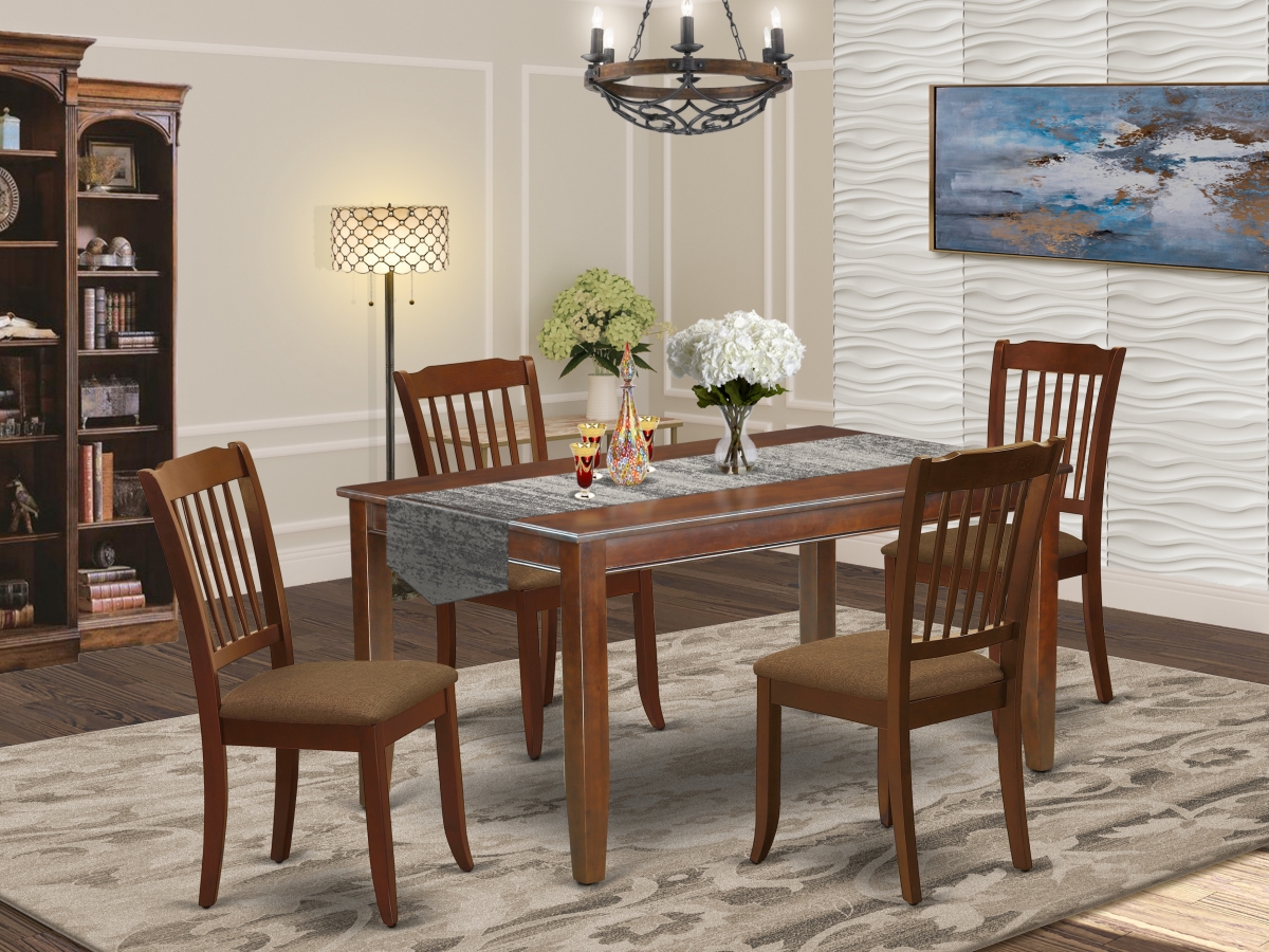 5 Piece Dudley Dining Set - Mahogany