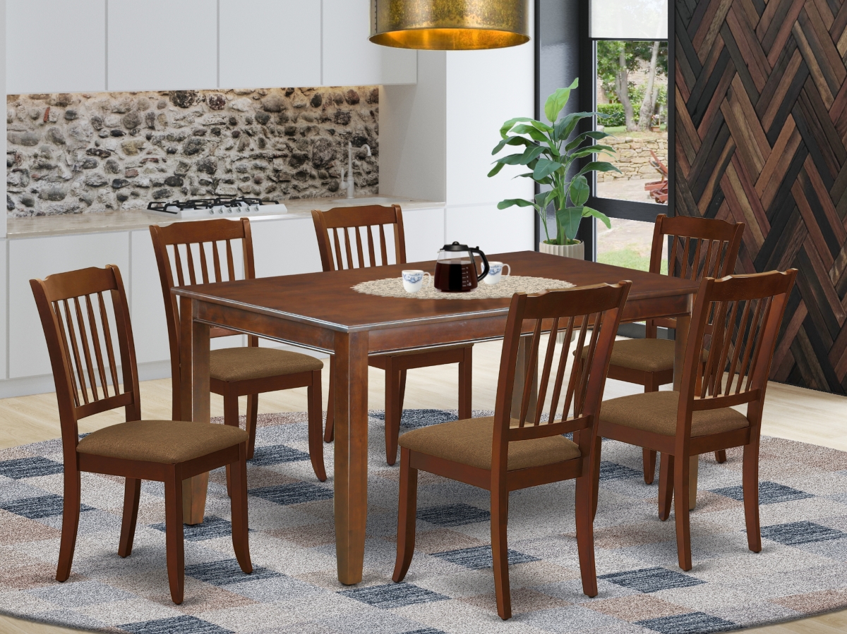 7 Piece Dudley Dinette Set - Mahogany