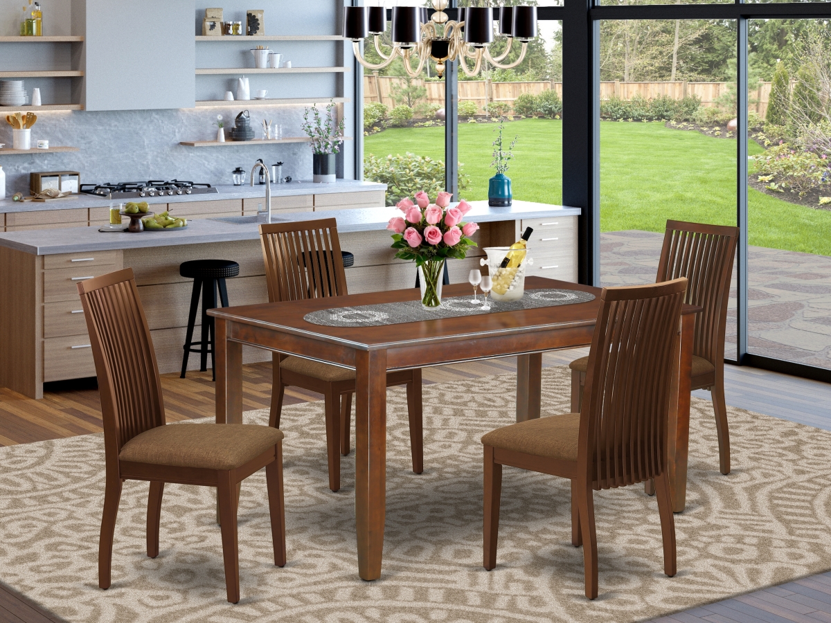 5 Piece Dudley Dining Set - Mahogany