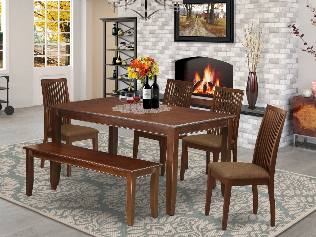 6 Piece Dudley Dining Set - Mahogany