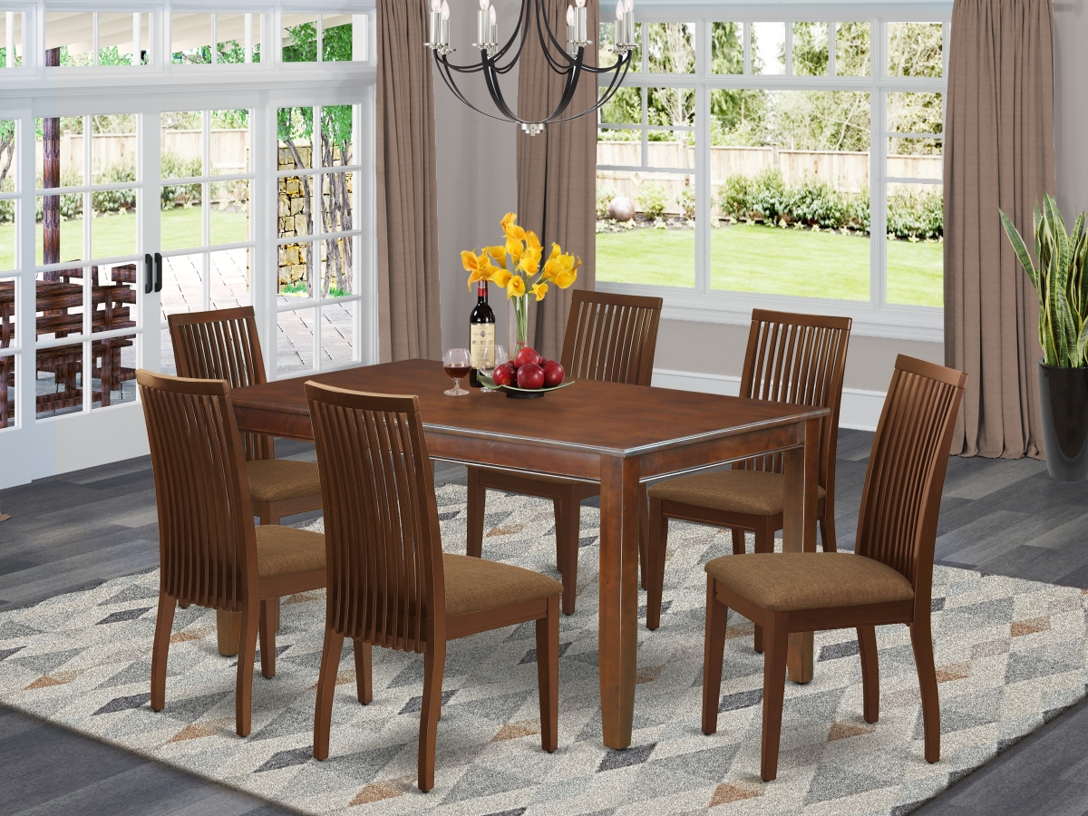 7 Piece Dudley Dinette Set - Mahogany