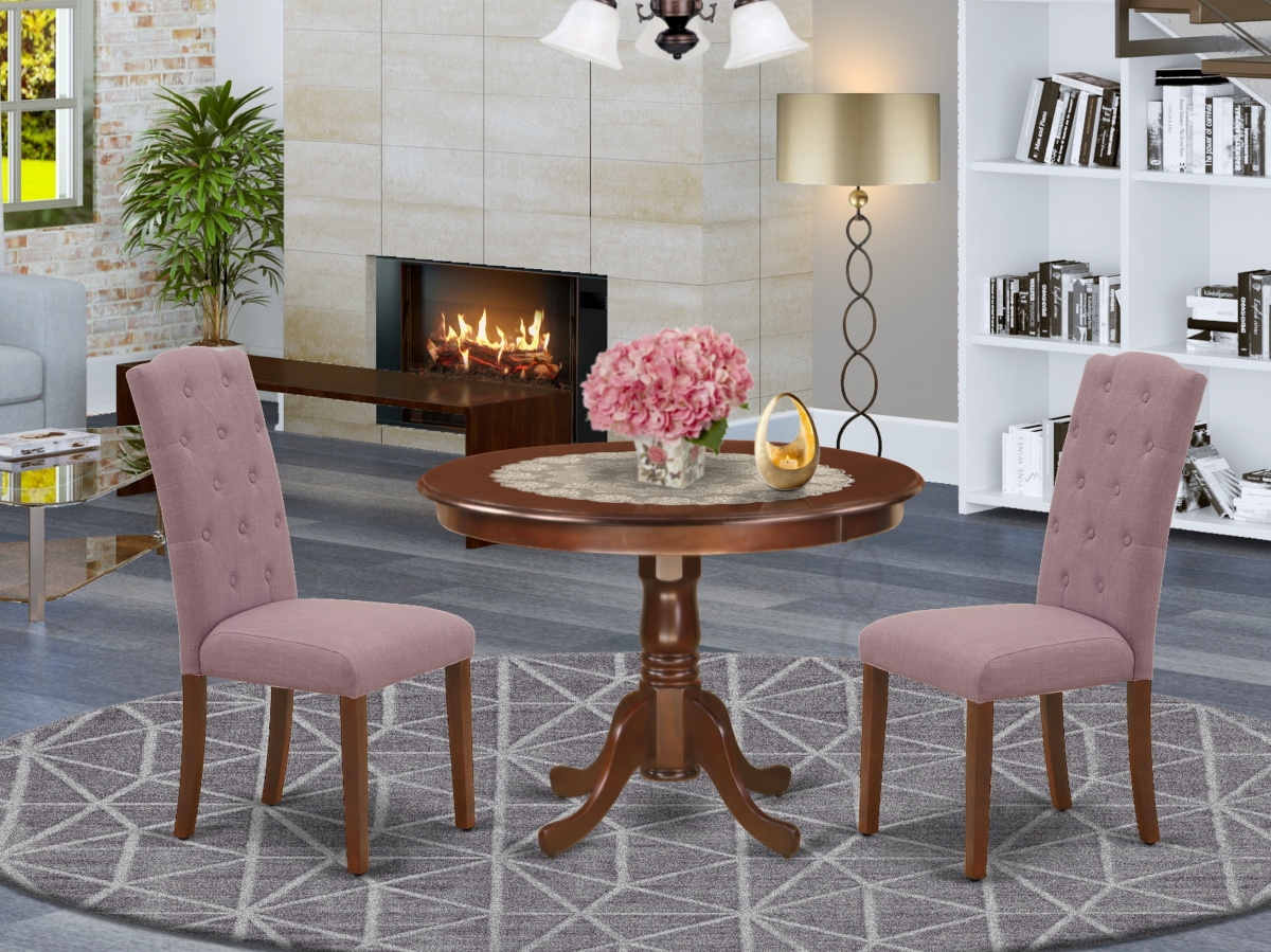 3 Piece Hartland Dinette Set - Mahogany & Dahlia