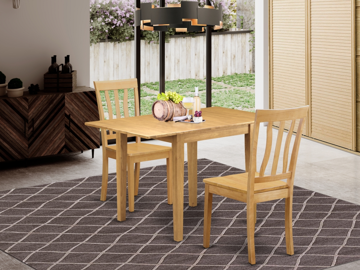 3 Piece Norden Modern Dining Table Set - Oak