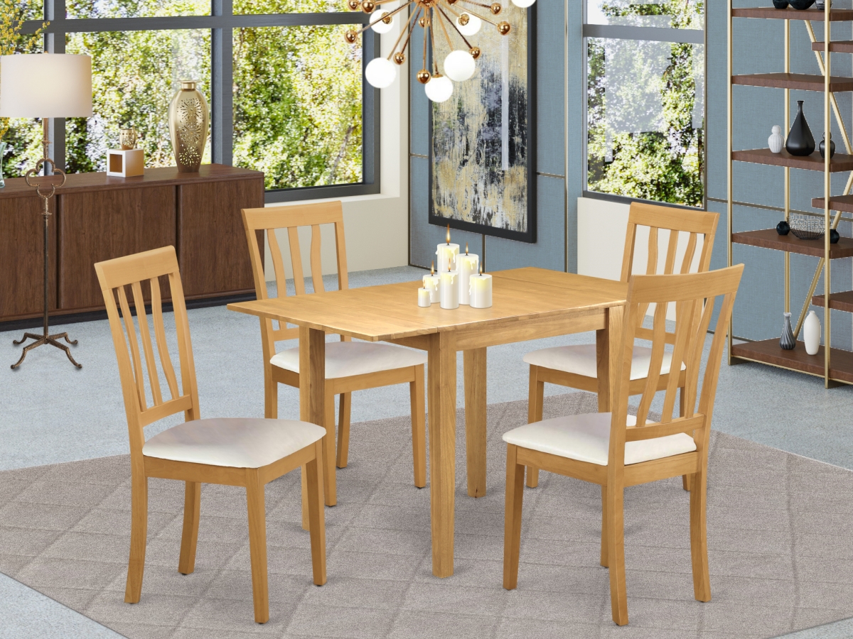 5 Piece Norden Wooden Dining Table Set - Oak