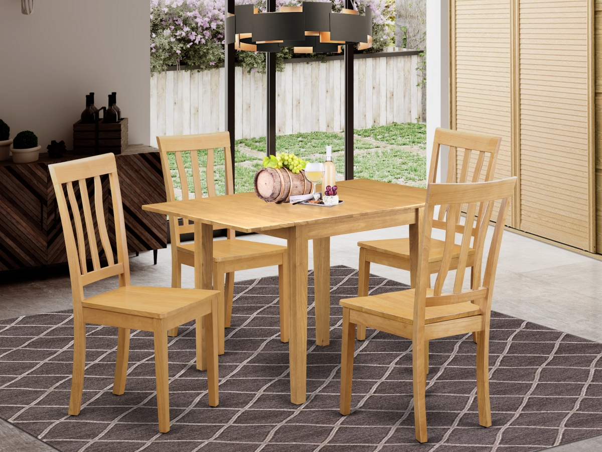 5 Piece Norden Wooden Dining Table Set - Oak