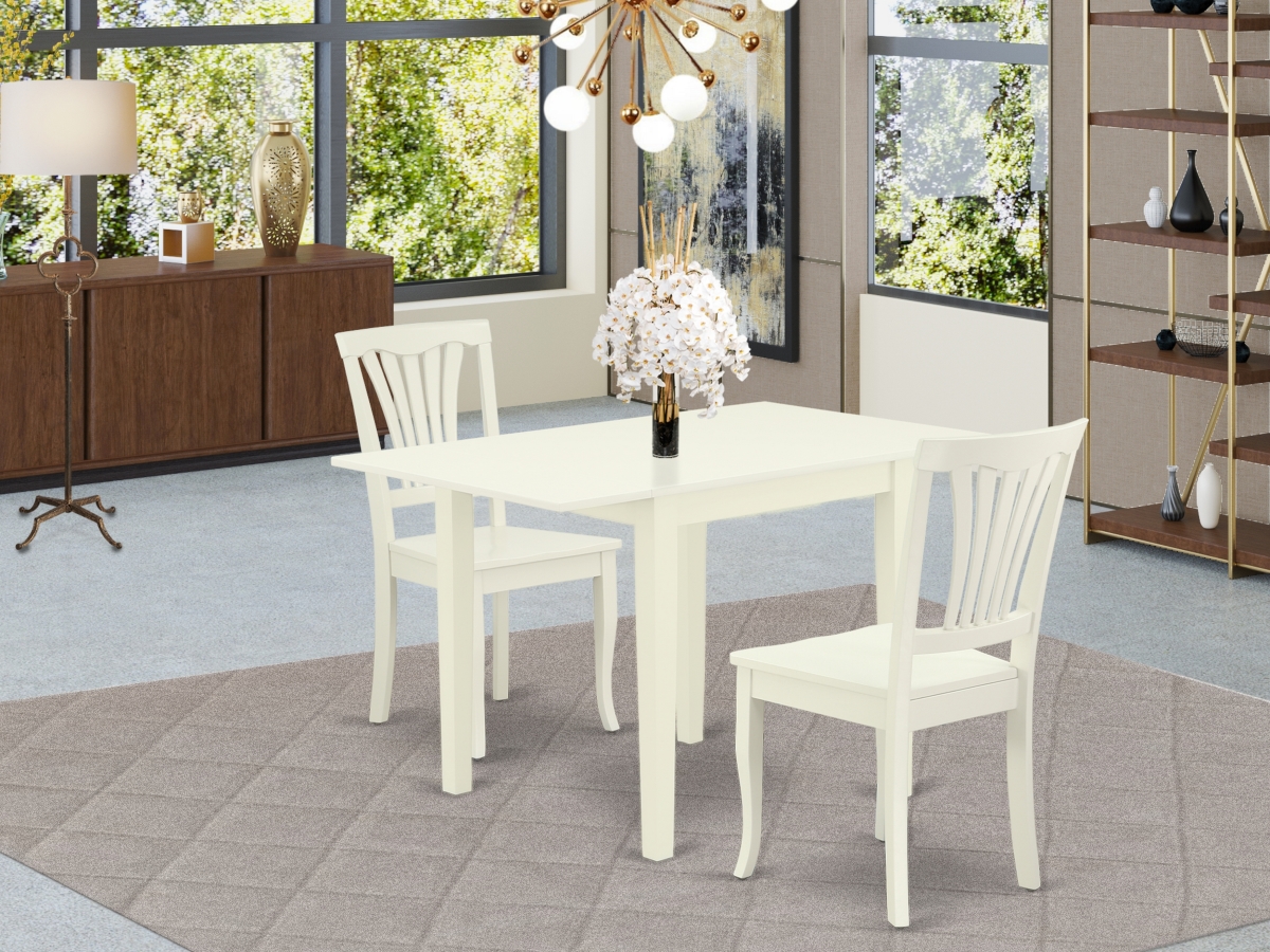 3 Piece Norden Dining Room Table Set - Linen White