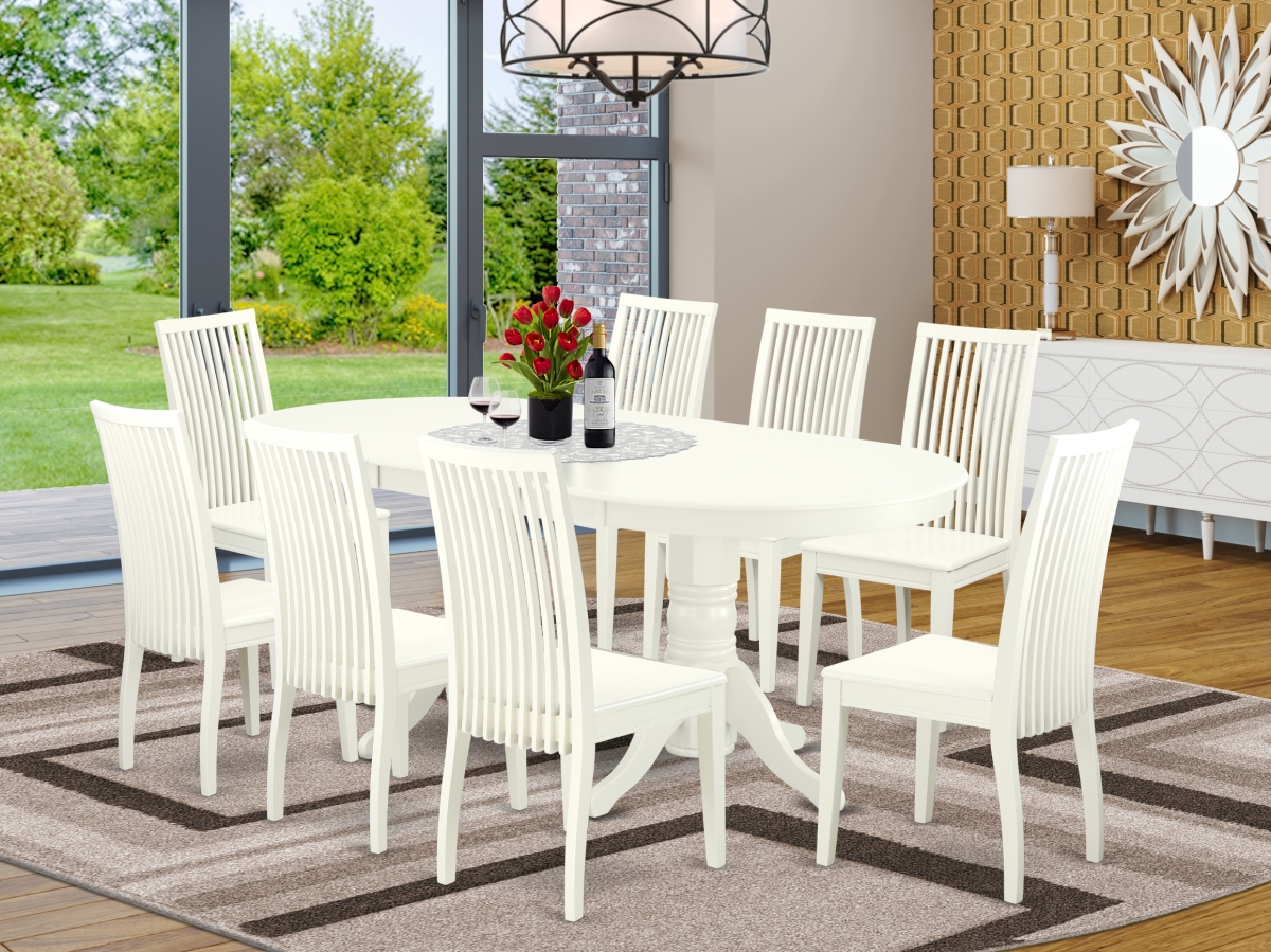 9 Piece Vancouver Kitchen Furniture Set - Linen White