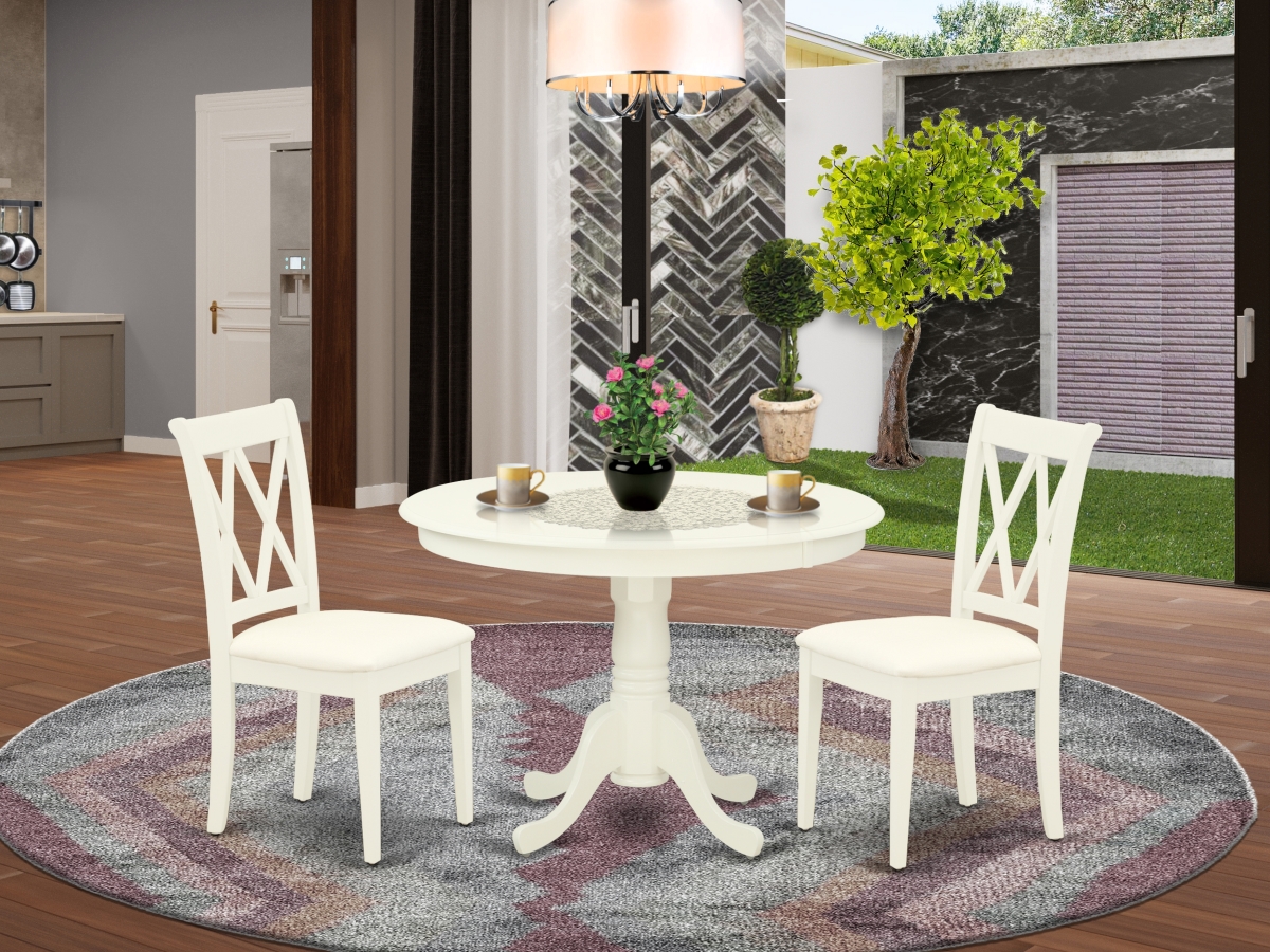 3 Piece Hartland Dinette Set - Linen White
