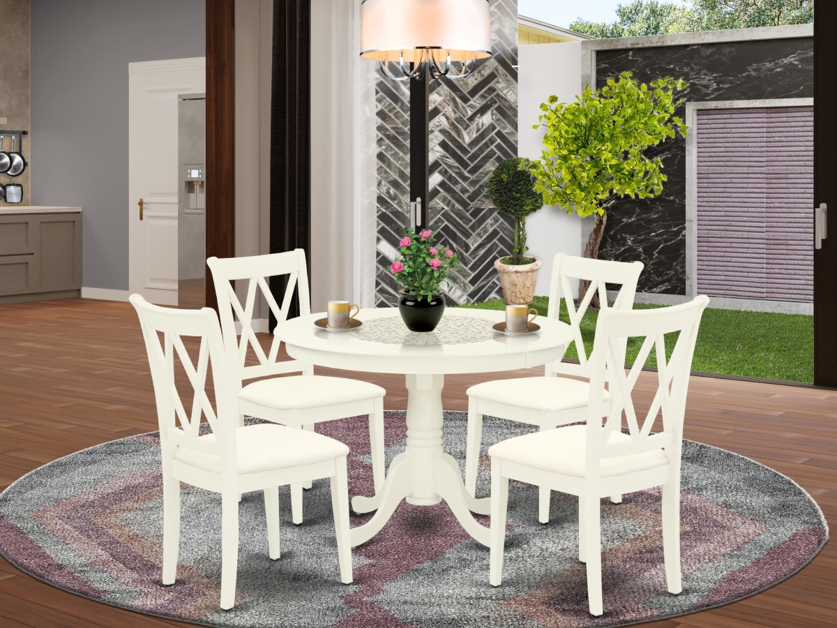 5 Piece Dudley Dining Set - Linen White