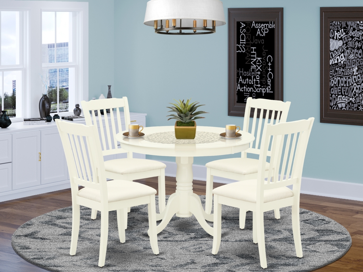 5 Piece Hartland Dining Set - Linen White