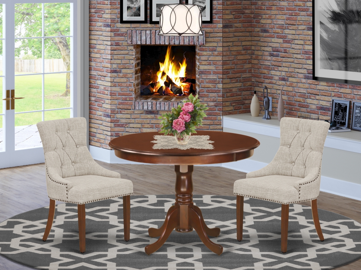 3 Piece Hartland Dinette Set - Mahogany & Doeskin