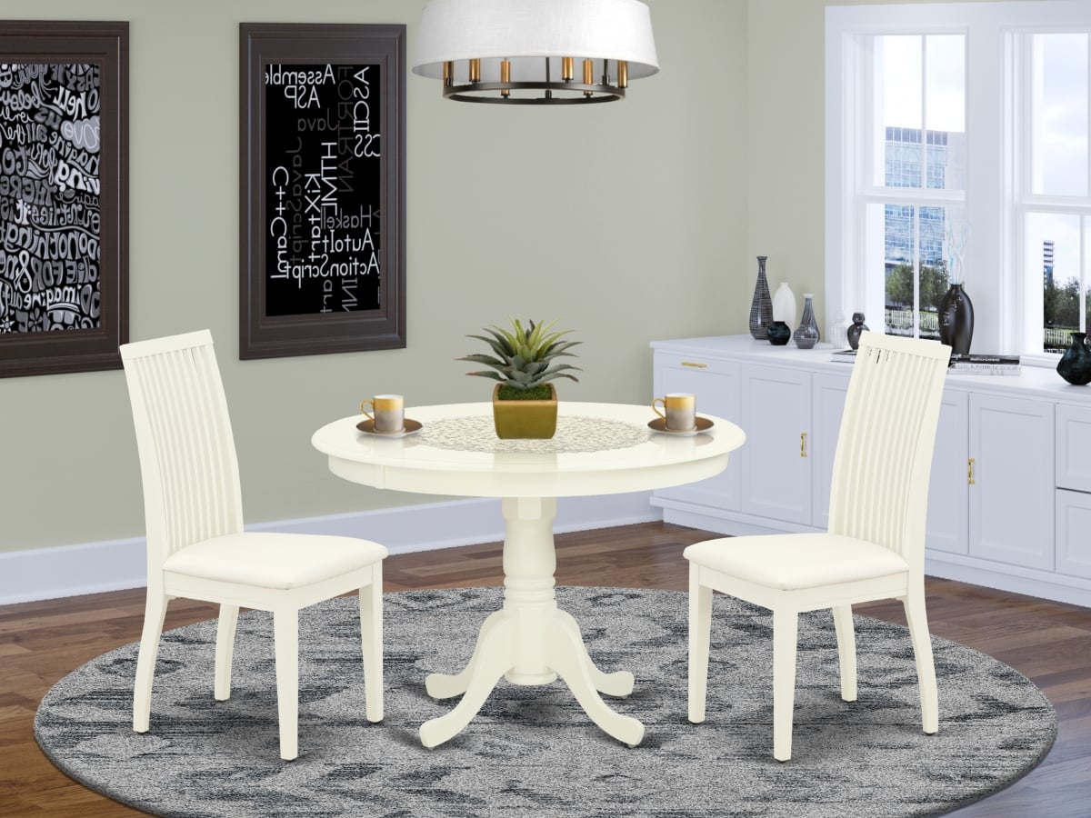 3 Piece Hartland Dinette Set - Linen White