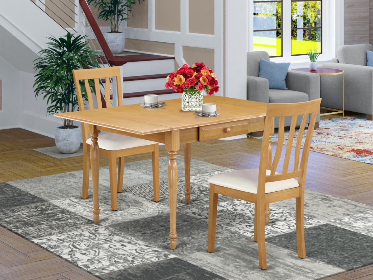 3 Piece Monza Dining Table Set - Oak