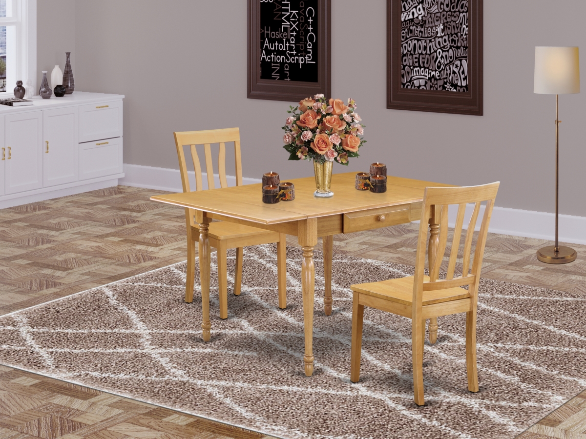 3 Piece Monza Dinette Set - Oak