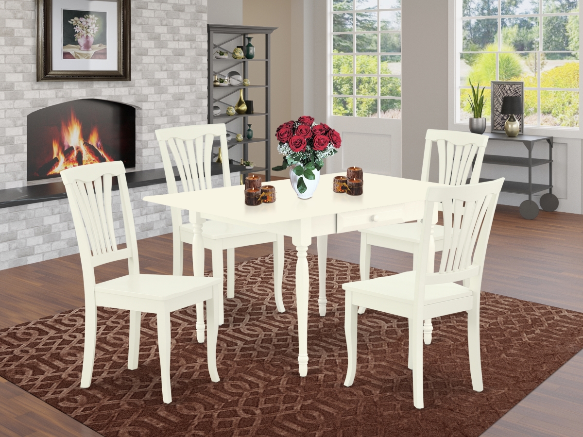 5 Piece Monza Kitchen Furniture Set - Linen White