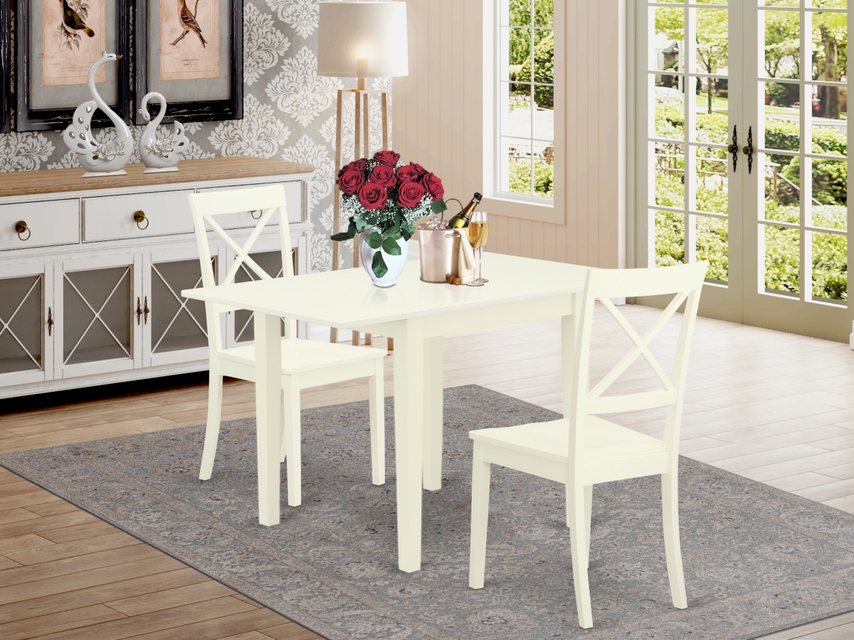 3 Piece Norden Dining Room Table Set - Linen White