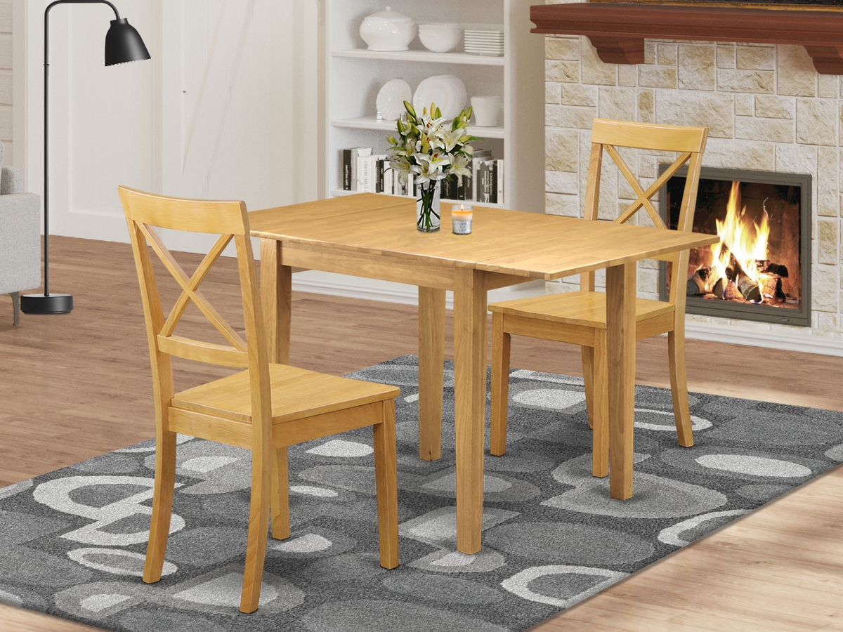 3 Piece Norden Modern Dining Table Set - Oak