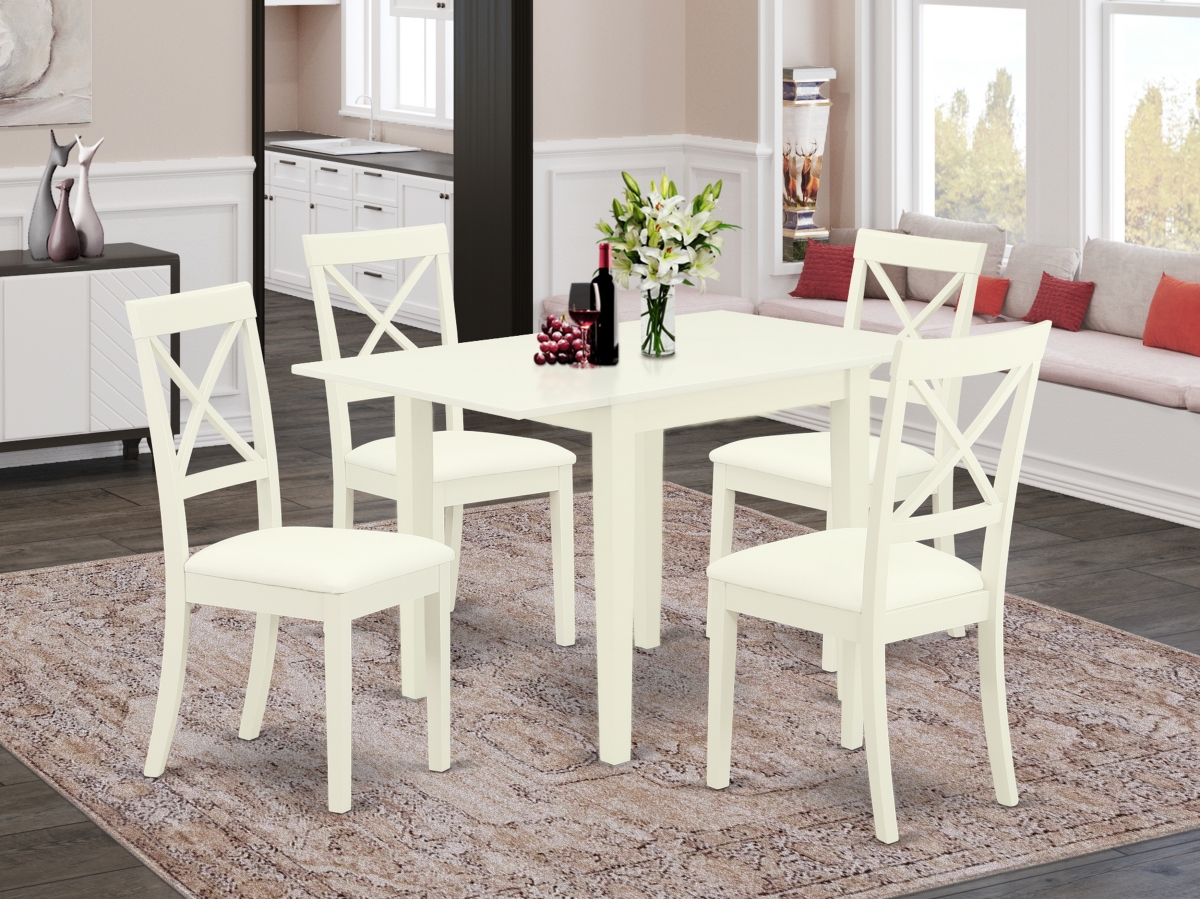 5 Piece Norden Dining Room Table Set - Linen White