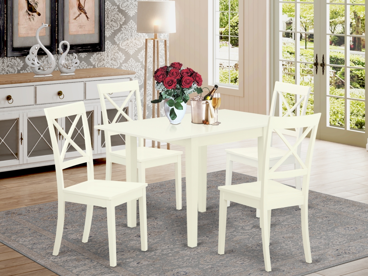5 Piece Norden Dining Room Table Set - Linen White