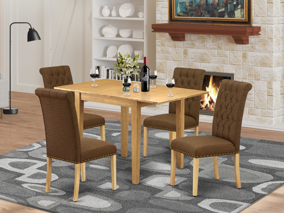 5 Piece Norden Dining Table Set - Brown & Oak