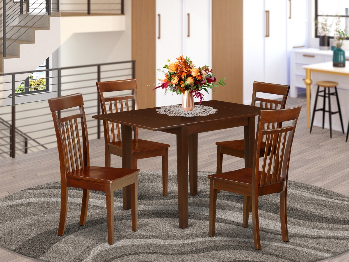 5 Piece Norden Dining Table Set - Mahogany