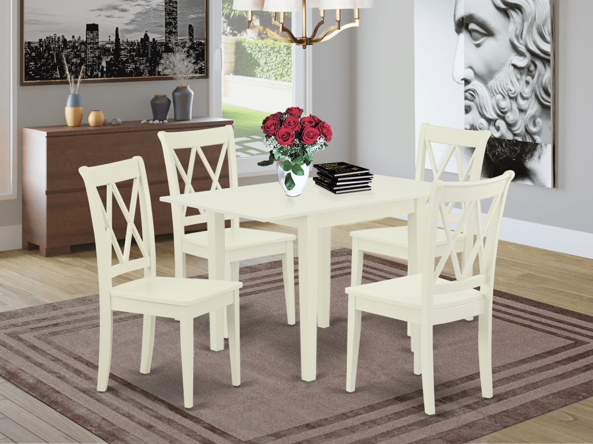 5 Piece Norden Dining Table Set - Linen White