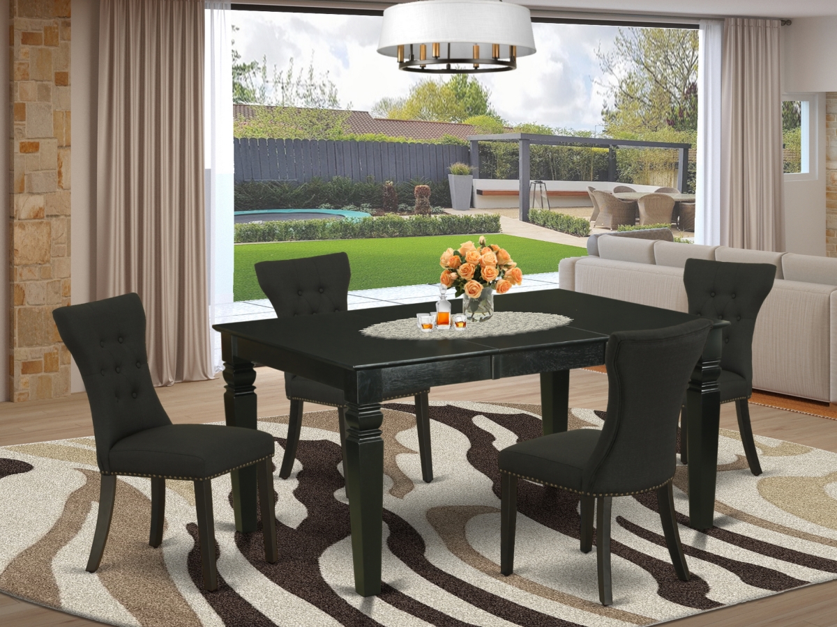 5 Piece Weston Dining Room Table Set - Black