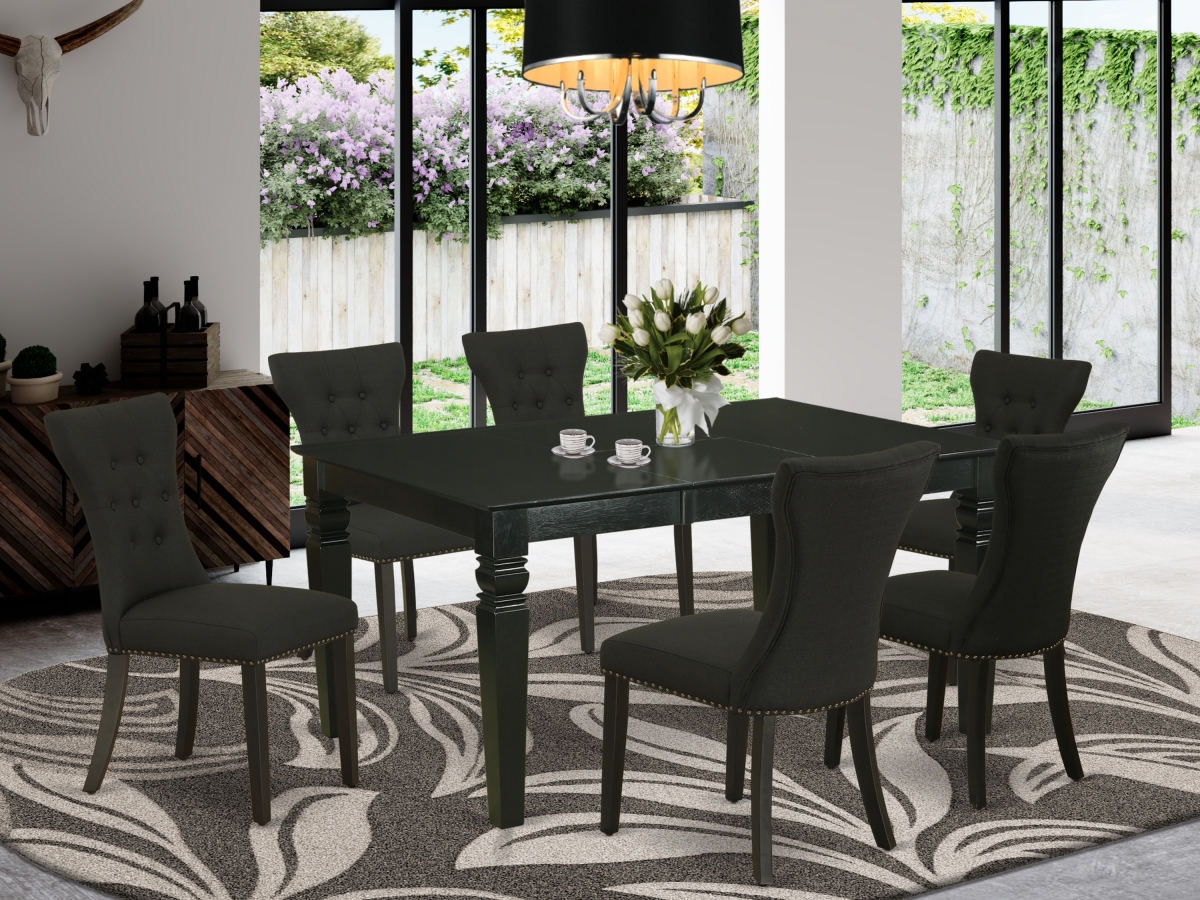 7 Piece Weston Dining Table Set - Black